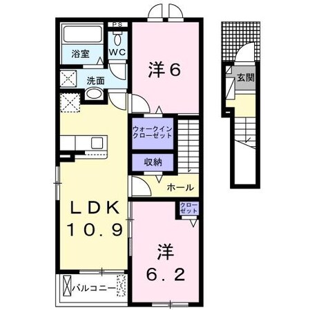 東中津駅 徒歩16分 2階の物件間取画像